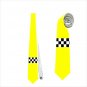 Necktie taxi driver yellow black white squares