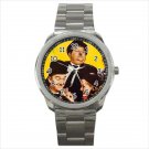 Sport metal watch laurel and hardy