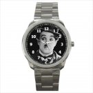 Sport metal watch charlie chaplin