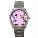 Sport metal watch road runner and coyote