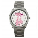 Sport metal watch pink panter