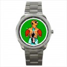 Sport metal watch punch out