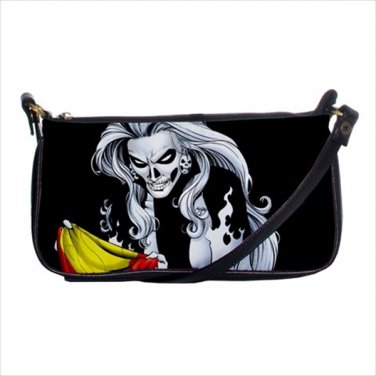 Shoulder clutch bag purse silver banshee