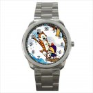 Sport metal watch calvin and hobbes