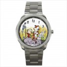 Sport metal watch calvin and hobbes