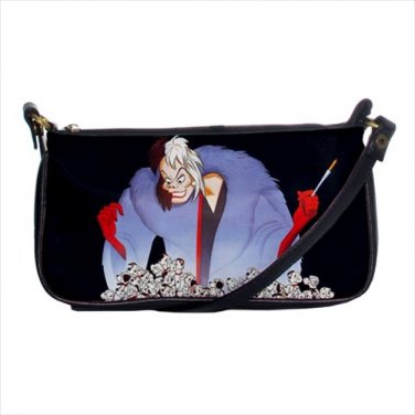 Shoulder clutch bag purse 101 dalmatians cruella de vil