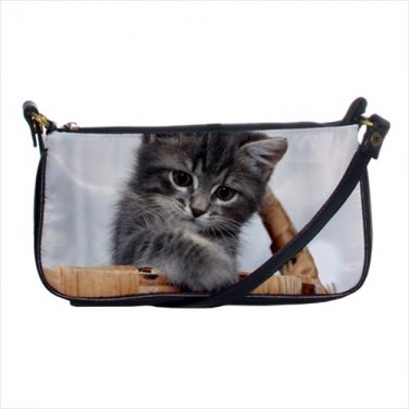 Shoulder clutch bag purse kitten