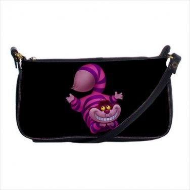 Shoulder clutch bag purse cheshire cat