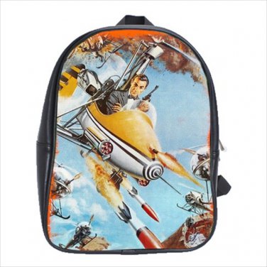 Kid's School bag 3 sizes  you only leave twice james bond