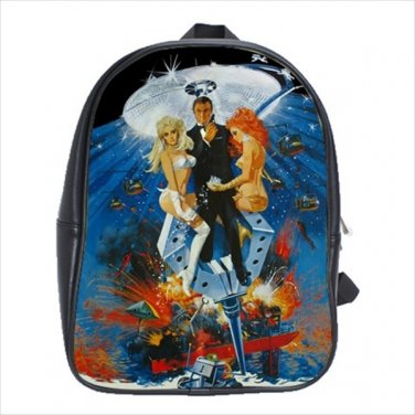 Kid's School bag 3 sizes james bond agent 007 diamonds are forever