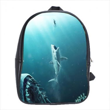 Kid's School bag 3 sizes jaws great white shark meg megalodon