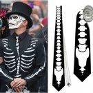 Necktie as James Bond day of the dead parade skeletor spine cosplay