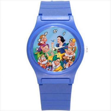 Round Plastic Sport Watch snow white and the seven dwarfs