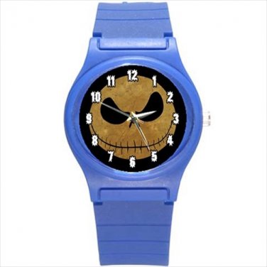 Round Plastic Sport Watch Jack skellington