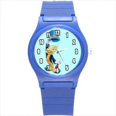 Round Plastic Sport Watch Pinocchio  Jiminy Cricket