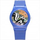Round Plastic Sport Watch pepe le pew skunk
