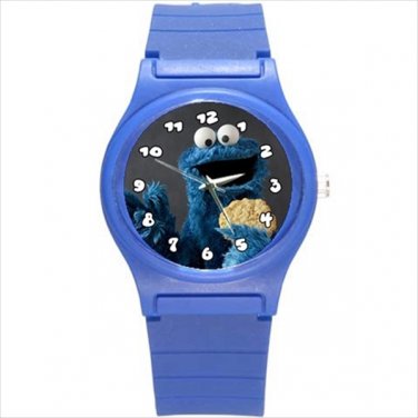 Round Plastic Sport Watch cookie monster