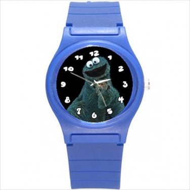 Round Plastic Sport Watch cookie monster