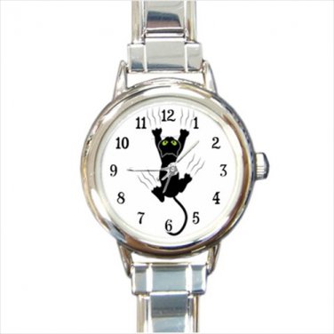 Italian Charm Watch Witch cat funny kitten black