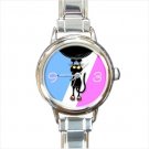 Italian Charm Watch Witch cat funny kitten black