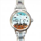 Italian Charm Watch Witch funny kitten black cats