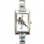 Pole Dancer Fitness Exotic Rectangle Italian Charm Watch