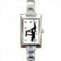 Pole Dancer Fitness Exotic Rectangle Italian Charm Watch