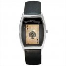 Barrel Style Watch spades ace playing cards