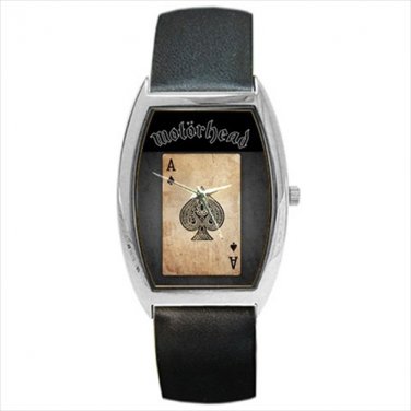 Barrel Style Watch spades ace playing cards