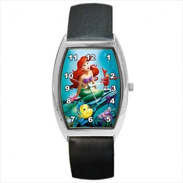 Barrel Style Watch THe little mermaid Ariel Flounder