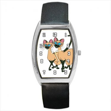 Barrel Style Watch si and am cats siam siamese lady and tramp