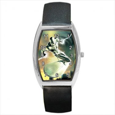 Barrel Style Watch silver surfer