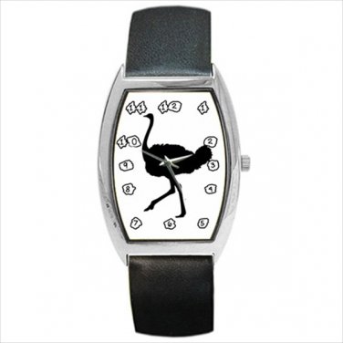 Barrel Style Watch ostrich