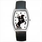 Barrel Style Watch cowboy on a horse
