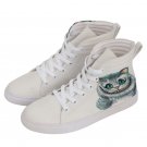 Hi-Top Skate Sneakers Cheshire cat Alice in wonderland