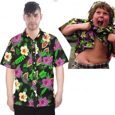 Men's Hawaii Pocket Shirt chunk goonies shuffle truffle look-a-like cosplay READ the DESCRIPTION