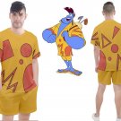 Men's mesh tee and shorts set as Genie Vacation mode cosplay costume Aladdin