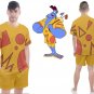 Men's mesh tee and shorts set as Genie Vacation mode cosplay costume Aladdin