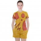 Women's mesh tee and shorts set as Genie Vacation mode cosplay costume Aladdin