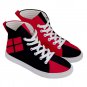 Hi-Top Skate Sneakers Harley Quinn Cosplay Diamonds red black Men&Acirc;&acute;s Women&Acirc;&acute;s size