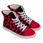 Hi-Top Skate Sneakers Harley Quinn Diamonds hearts clubs spades red black Men&Acirc;&acute;s Women&Acirc;&acute;s size