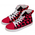 Hi-Top Skate Sneakers Harley Quinn Diamonds hearts clubs spades red black Men´s Women´s size