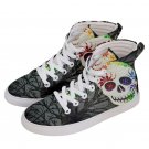 Hi-Top Skate Sneakers Skull Day of the dead Men´s Women´s size
