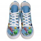 Hi-Top Skate Sneakers Super Mario Luigi Yoshi Men´s Women´s size