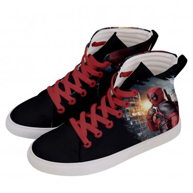 Hi-Top Skate Sneakers Deadpool Men&Acirc;&acute;s Women&Acirc;&acute;s size