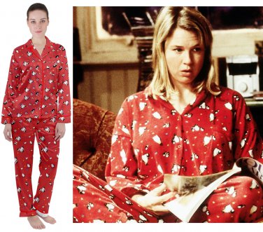 Pyjama Pajamas as Bridget Jones red penguins disguise women adult size