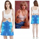 Dress inspired as Pretty woman Vivian Ward Julia Roberts blue hooker prostitute dress 1990