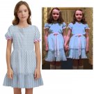 Kids Girls puff Sleeved Dress Costume cosplay as The Grady twins Shining carnaval halloween desguise