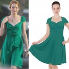 Cap Sleeve Midi Dress as Emma Stone La la land cosplay Halloween costume green