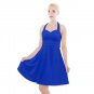 Halter Party Swing Dress as Emma Stone La la land cosplay Halloween costume blue